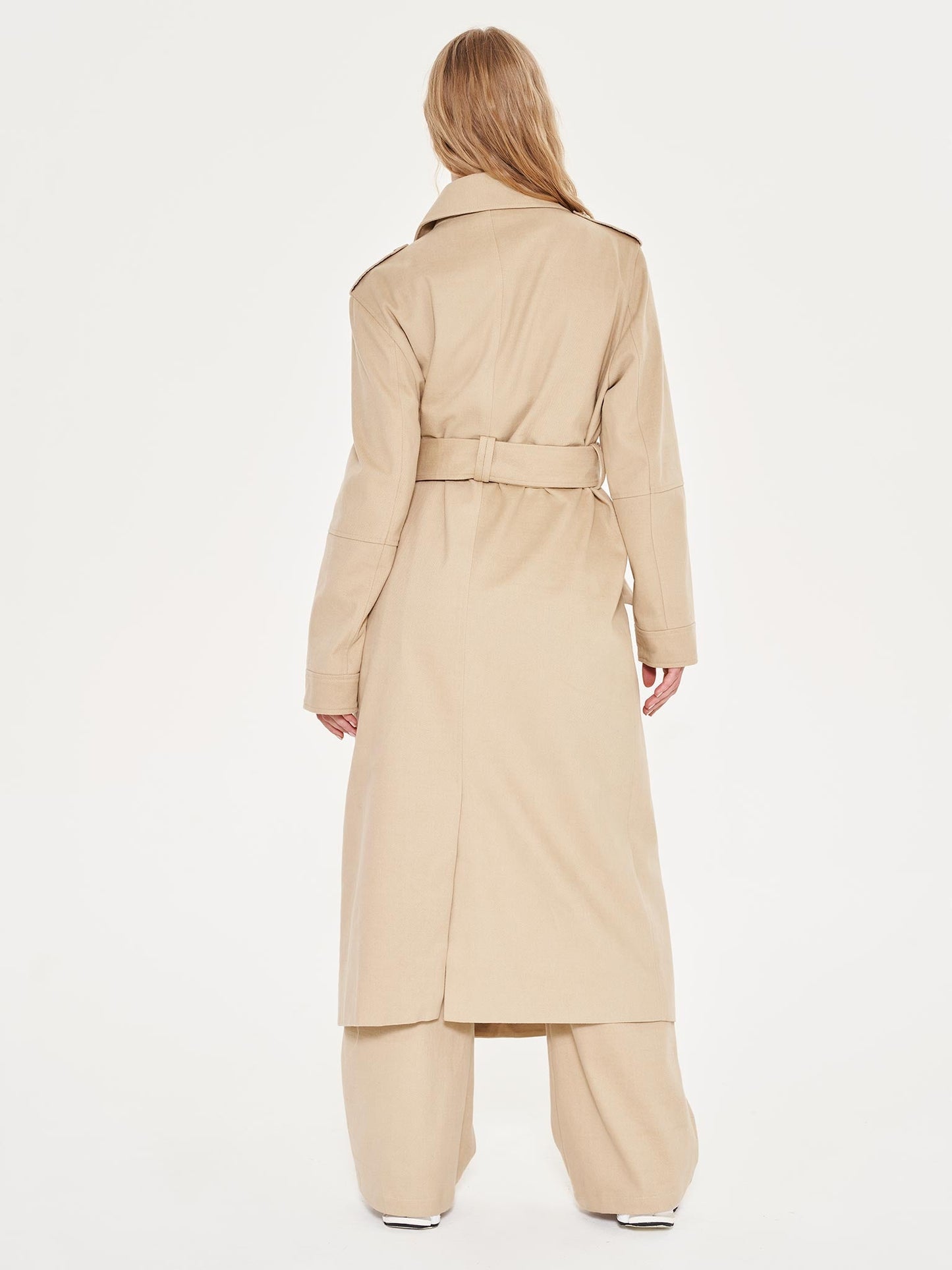 Belted Trench Coat - Stone