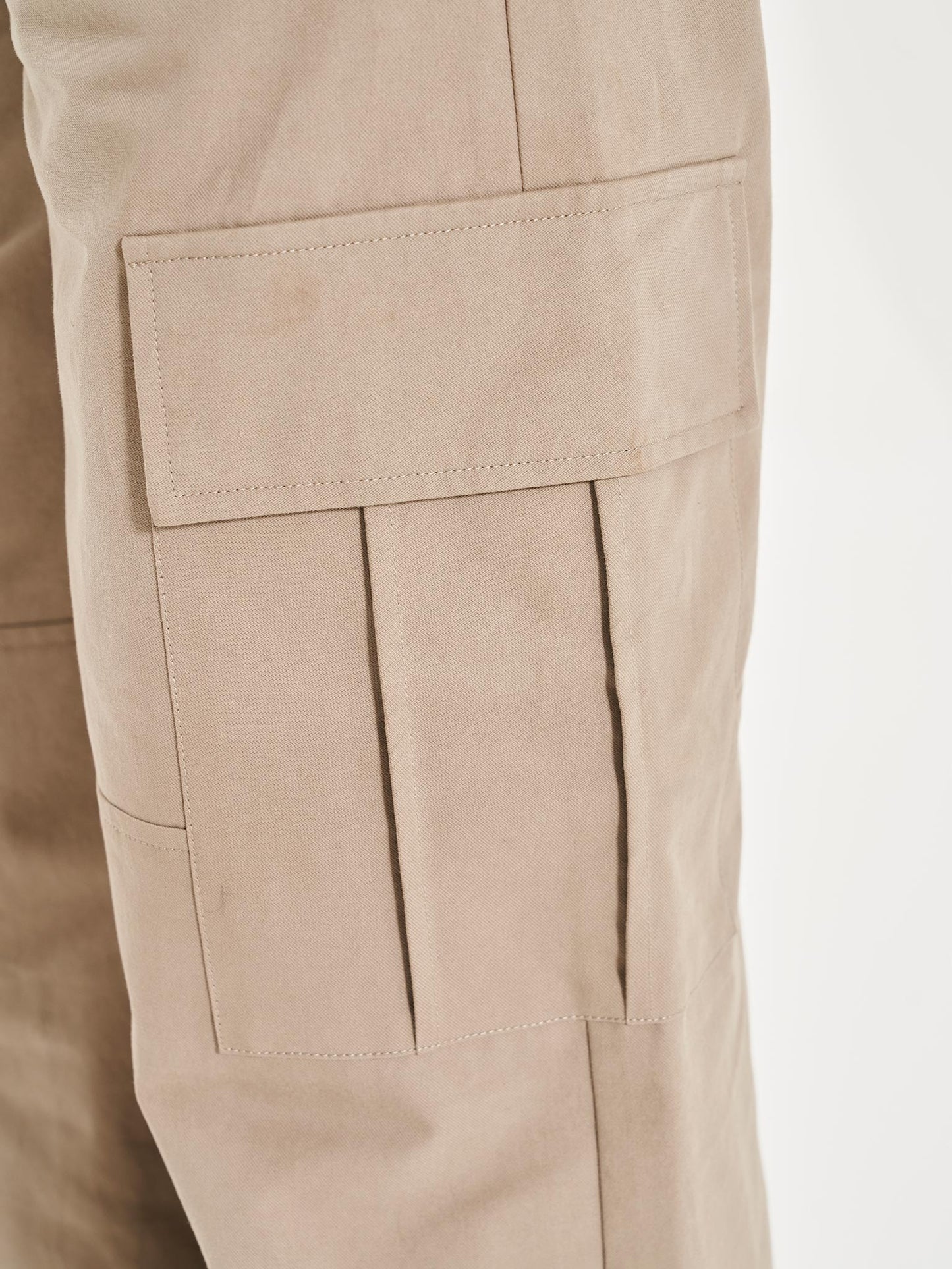 Cargo Pocket Panel Trouser Co-ord- Khaki