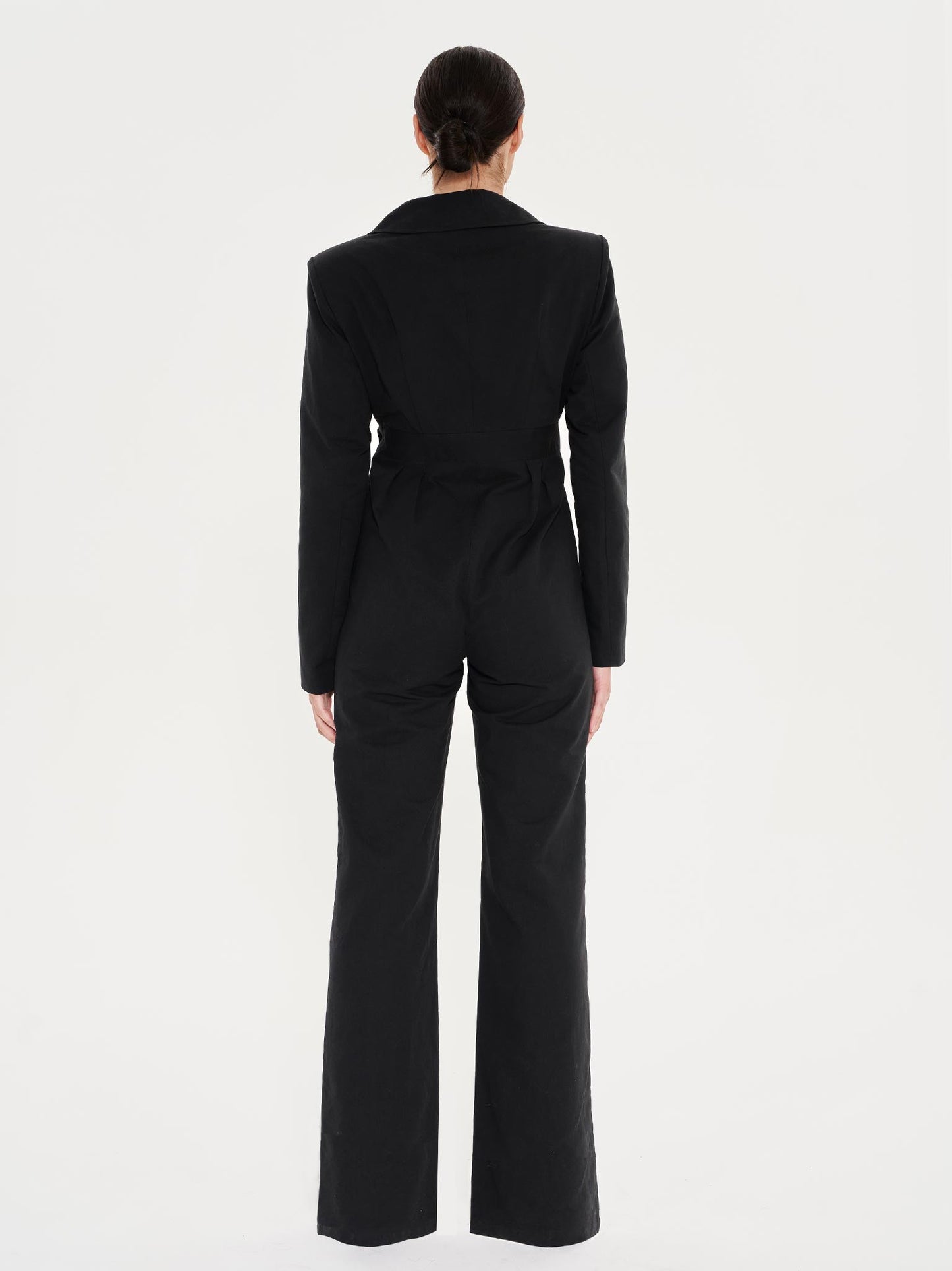 Black Tailored Jumpsuit - Black