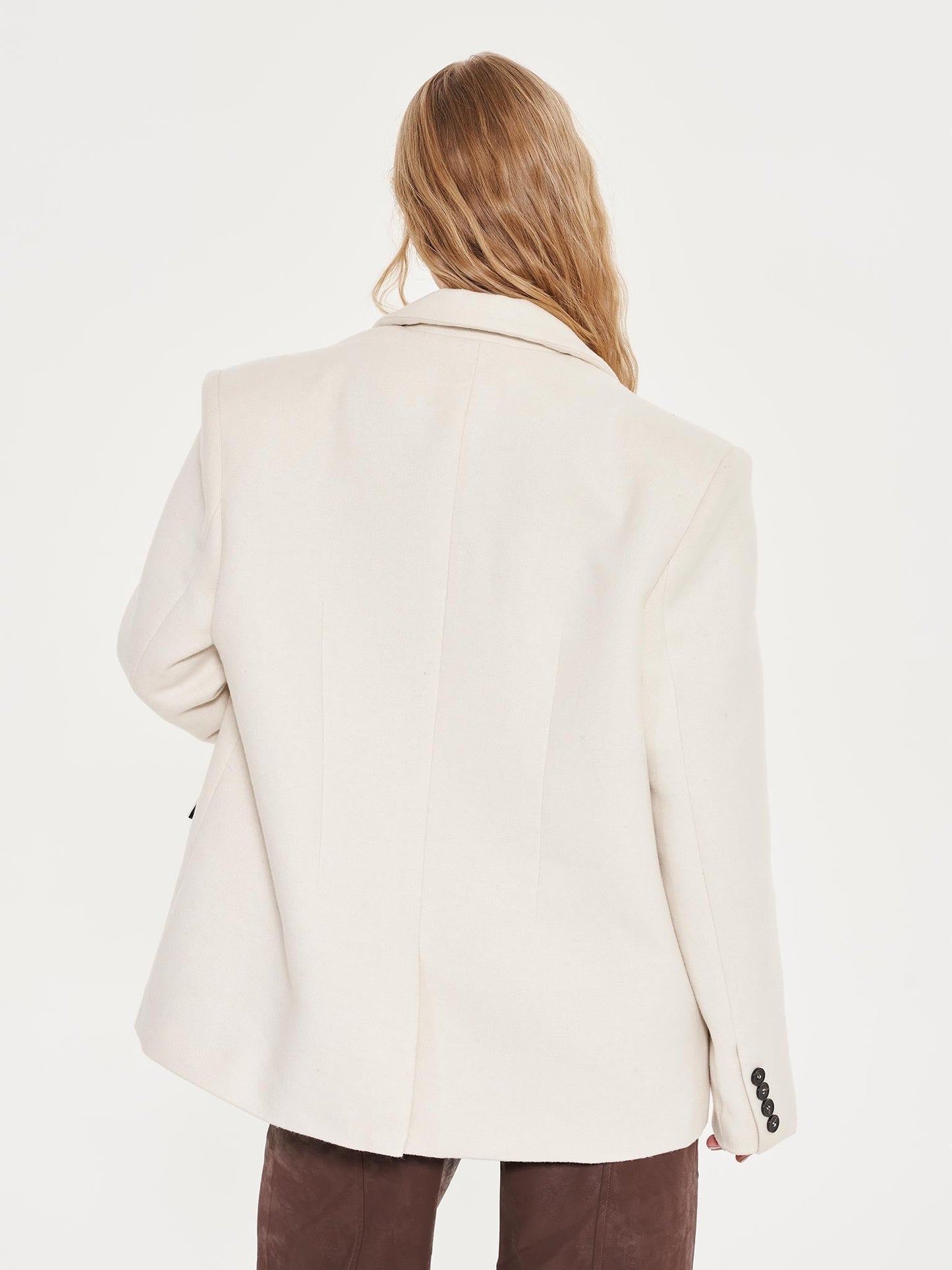 Single Breasted Blazer - Cream